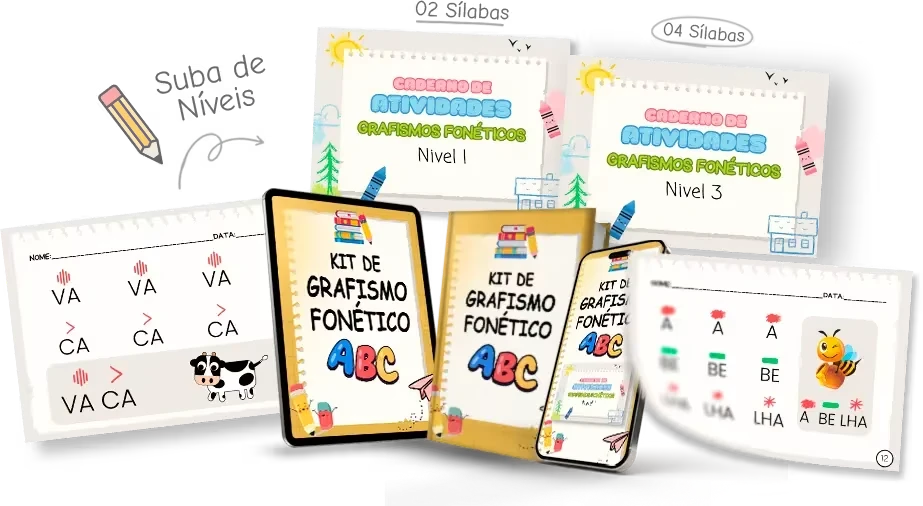 Criança feliz aprendendo a ler com método lúdico